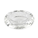 Glass Crystal Ashtray - Round Multi Faceted