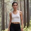 Women Organic Bamboo Fitted Stretch Tank Top from Sanctum Fashion
