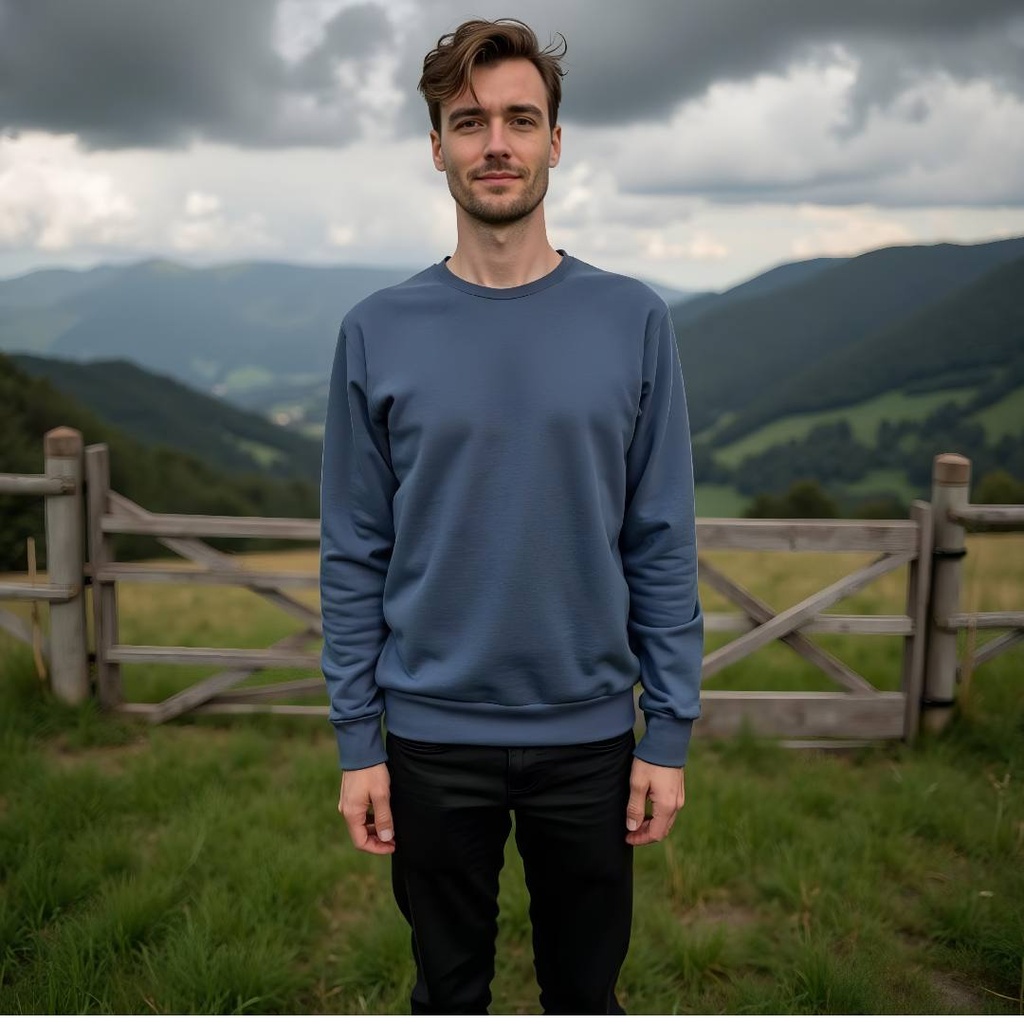 Warm and Cozy Unisex Crewneck Sweatshirt made in Organic Cotton from Sanctum Fashion
