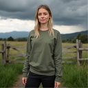 Warm and Cozy Unisex Crewneck Sweatshirt made in Organic Cotton from Sanctum Fashion