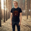 3D Majestic Solar Spirit Lion T-Shirt – Organic Cotton - Eco-Friendly - by Sanctum Fashion