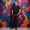Liquid Meridians Organic Cotton T-Shirt by Sanctum Fashion
