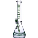 14 Inch 9mm Beaker Bong with Color Accents with Ultra Thick Base from Castle Glass