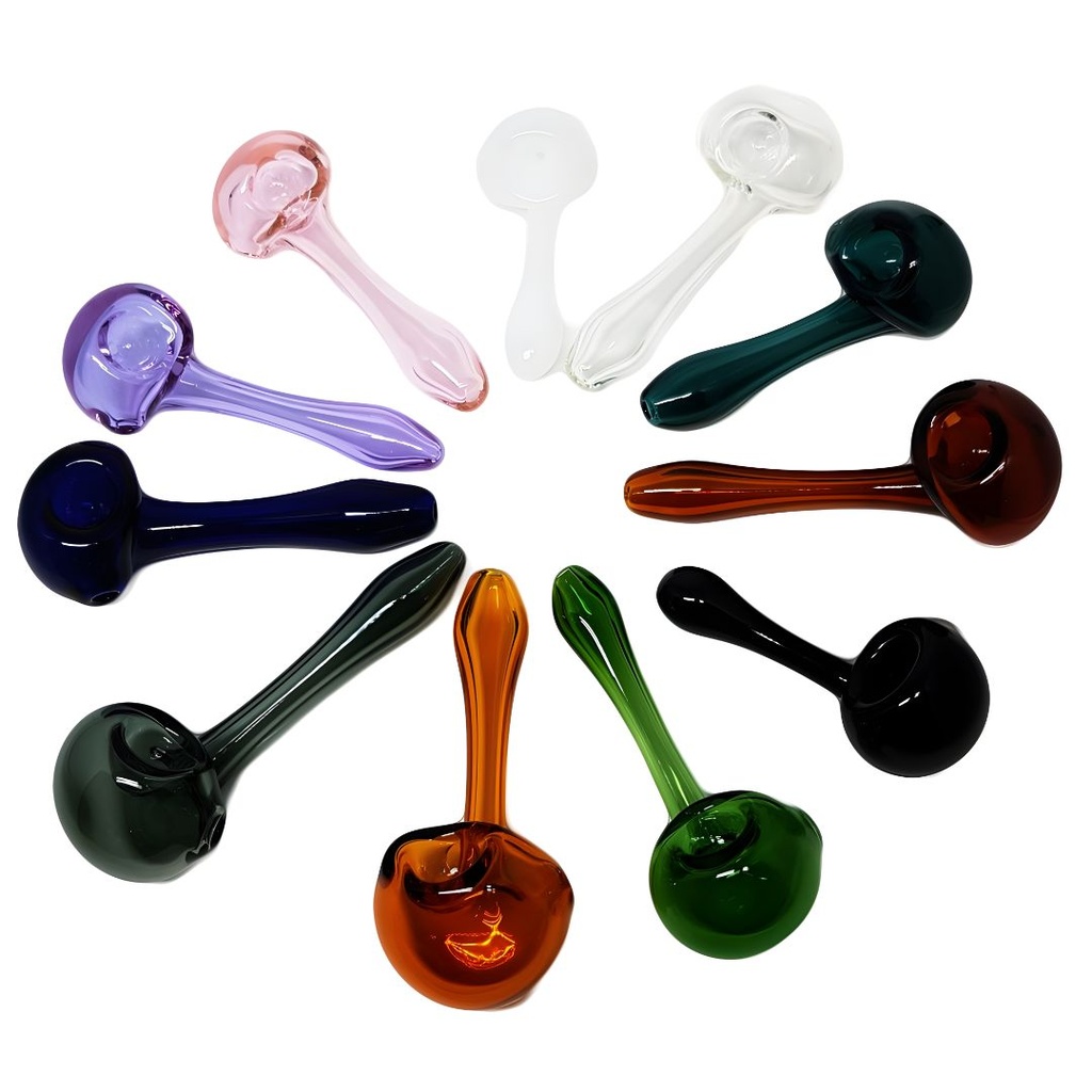 FishBhones Full Color Slumped Sherly Heady Glass Pipe-all