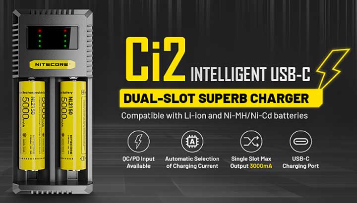 Nitecore Ci2 Double Battery Charger