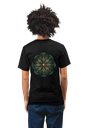 Green Flower Dot Mandala Cotton T-Shirt by Sanctum Fashion