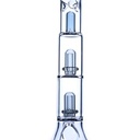 17 Inch 7mm Clear Beaker Bong Double Showerhead  with Thick Base from Castle Glass