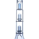 17 Inch 7mm Clear Beaker Bong Double Showerhead  with Thick Base from Castle Glass