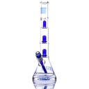 17 Inch 7mm Clear Beaker Bong Double Showerhead  with Thick Base from Castle Glass