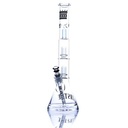 17 Inch 7mm Clear Beaker Bong Double Showerhead  with Thick Base from Castle Glass