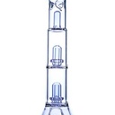 17 Inch 7mm Clear Beaker Bong Double Showerhead  with Thick Base from Castle Glass