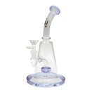 10 Inch Infyniti Cone Shaped Glass Bong with Showerhead Perc and Curved Mouthpiece - Purple