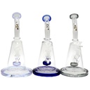 10 Inch Infyniti Cone Shaped Glass Bong with Showerhead Perc and Curved Mouthpiece - all