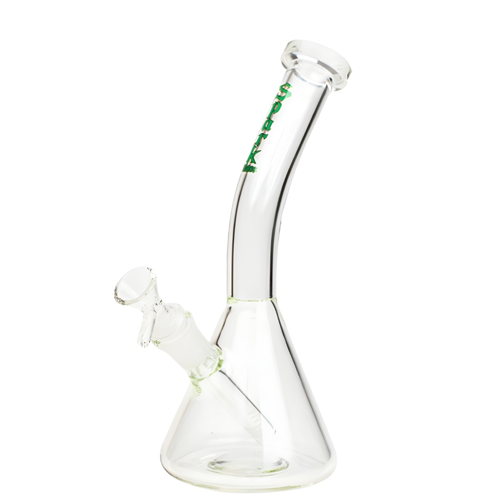 Spark 10 Inch Micro Bent Neck Thick Glass Beaker Bong-Green