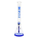 18 Inch 9mm Beaker Bong with Color Accents with Ultra Thick Base from Castle Glass