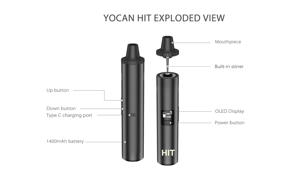 Yocan Hit Portable Vaporizer for Herbs
