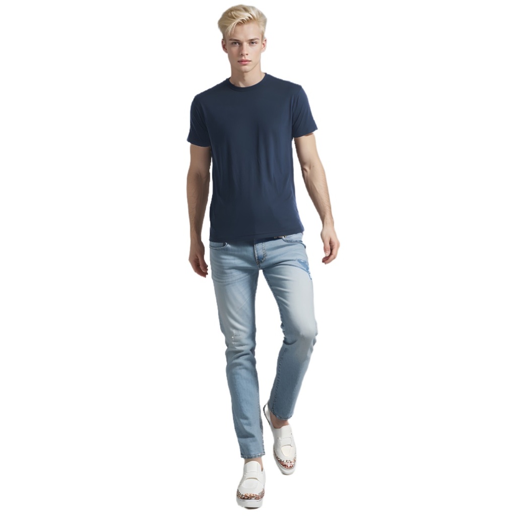 Classic Comfortable Organic Bamboo T-Shirt from Sanctum Fashion - Midnight Blue