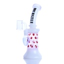 Castle Glassworks 9" Color Spots Percolator Bubbler Rig - Artisan Borosilicate Glass - Red