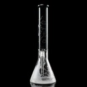 Castle Glassworks 18" Laser Etched Wolf Beaker Bong - 9mm Thick Borosilicate Glass - Back