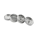 Premium HAMMERCRAFT Bullseye 4-Piece Grinder - 2.2" Aluminum Herb Grinder - open