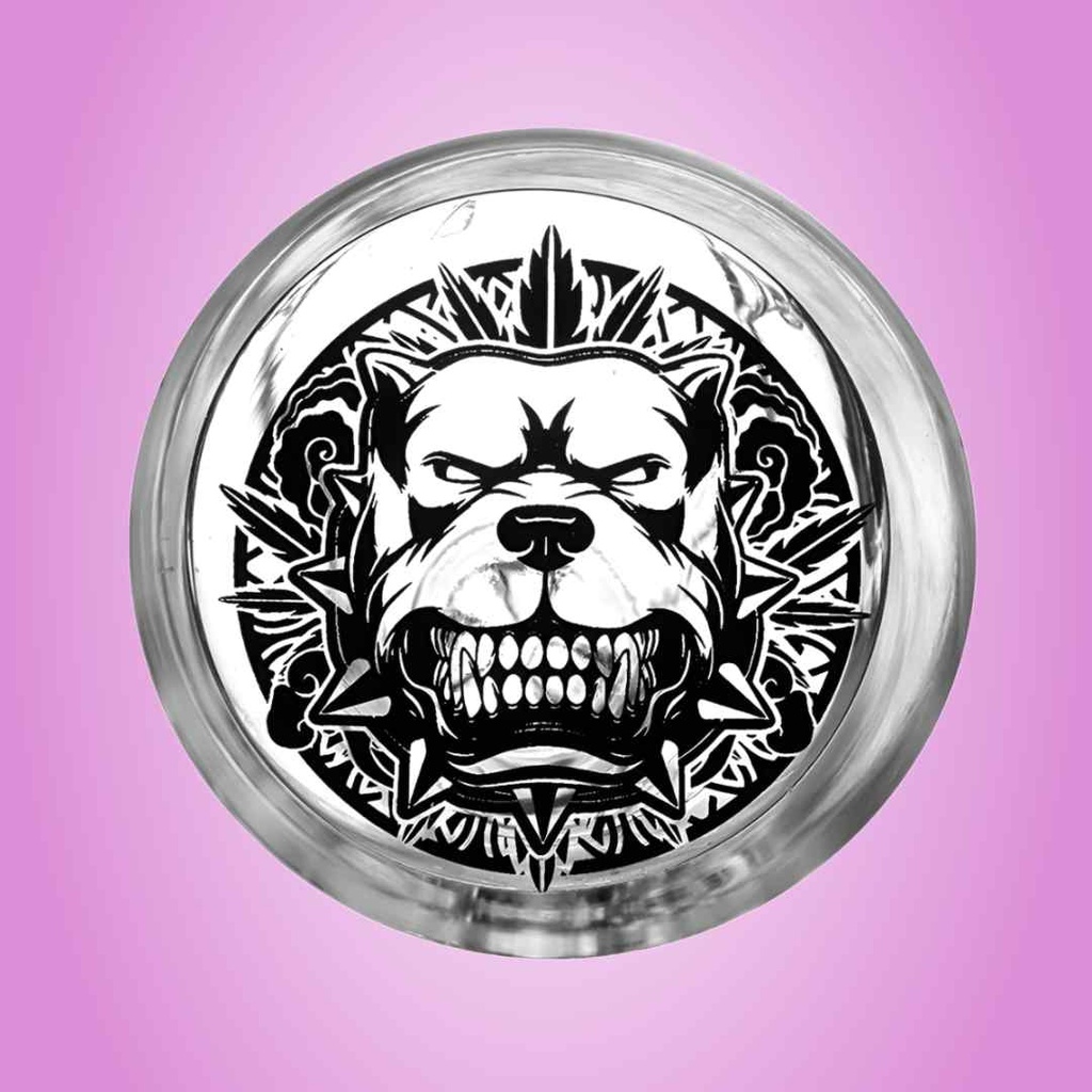 WENEED 12 Inch Classic Beaker Bong – 5mm Thick Borosilicate Glass with Base Decal-bulldog