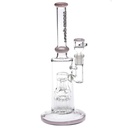 Hoss Glass 12 Inch 4-Arm to 12-Arm Stemless Bubbler with Slim Tube and Color Accents H115-C