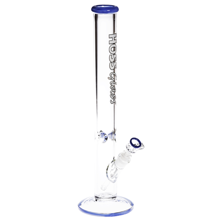 Hoss Glass 18 pouces 7 mm Tube droit Bong avec accent de couleur H130