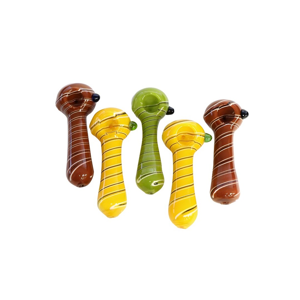 4 Inch Candy Cane Glass Handpipe - 1019J