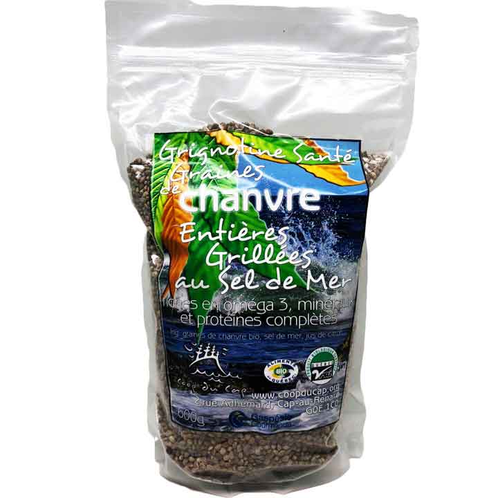 Sea Salt Organic Roasted Hemp Seeds 600g
