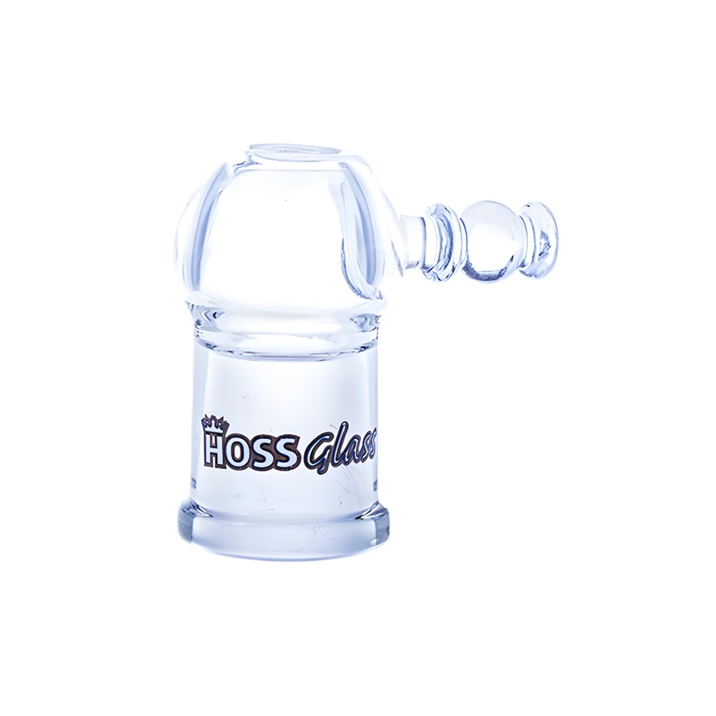 Dôme clair en verre Hoss Glass avec joint femelle, étiquette Platinum YX32