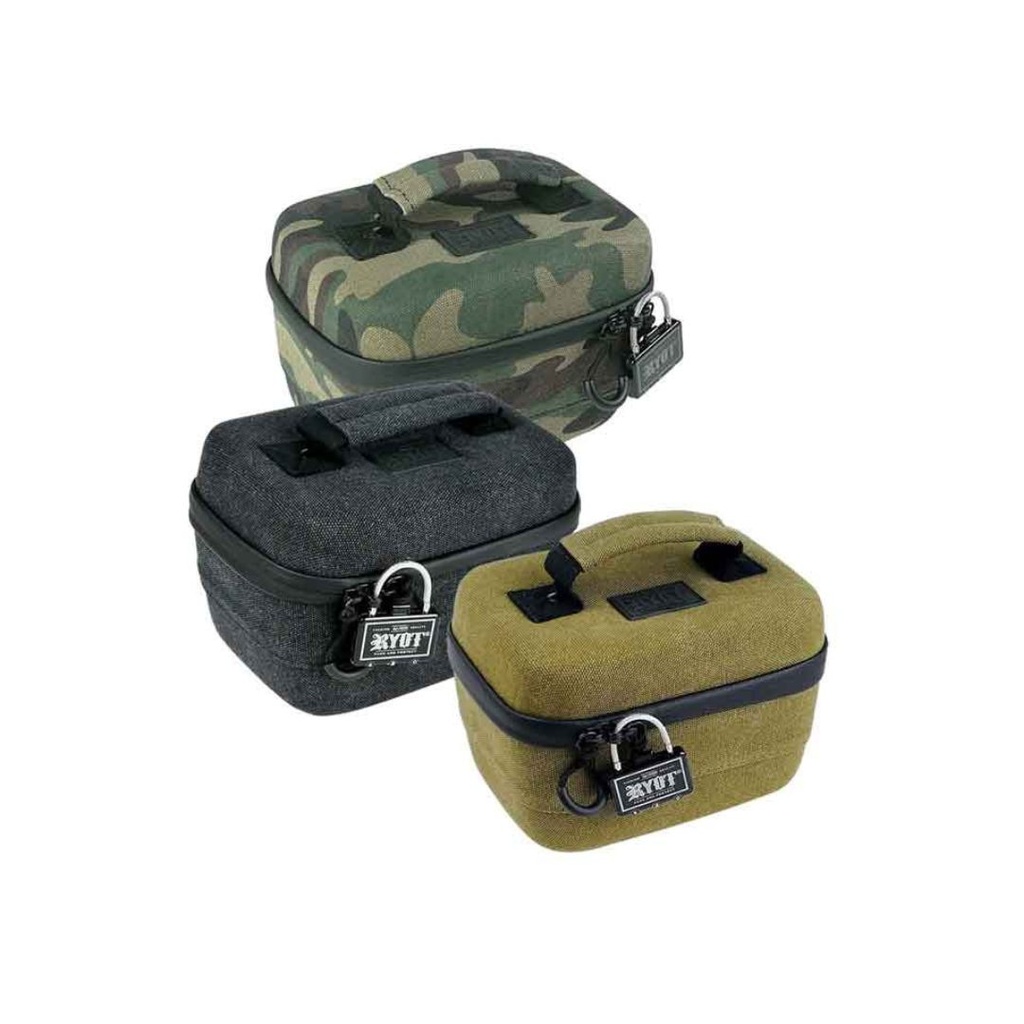 RYOT Safe Case Carbon Series with SmellSafe & Lockable Technology with Lock --  Small --  2.3L
