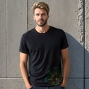 T-shirt en Cotton Bio Mandala de Fleurs Vertes à Points par Sanctum Fashion