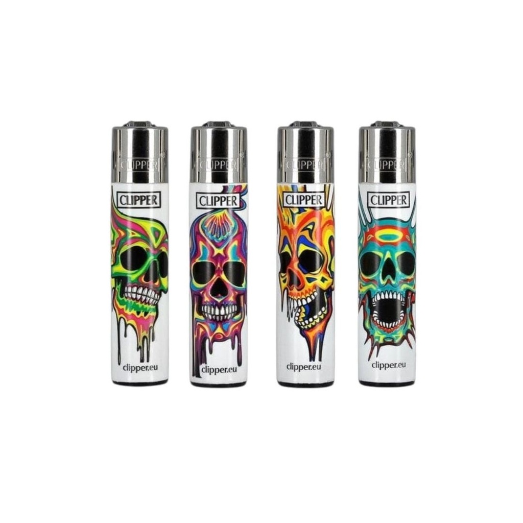 Encendedor Recargable Clipper - Serie Calavera Derretida