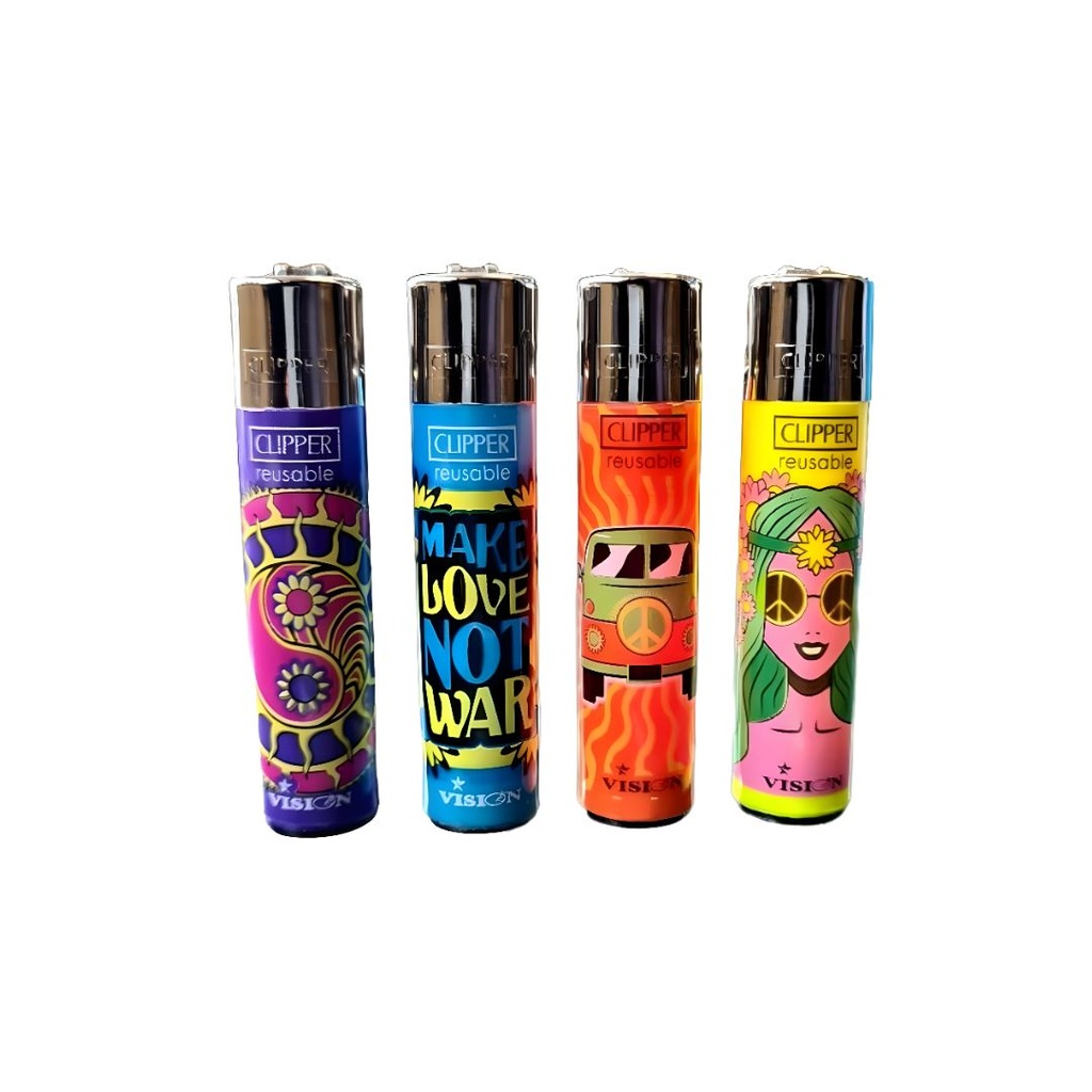 Clipper Refillable Lighter - Hippie Visions Series