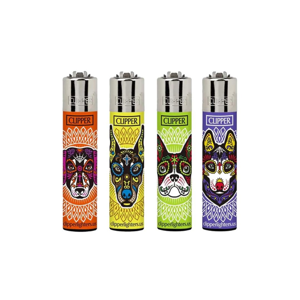 Clipper Refillable Lighter - Psychedelic Dogs Series