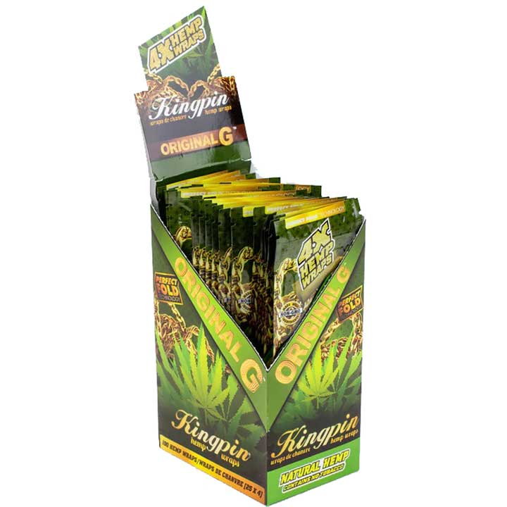 Kingpin Hemp Wraps -- Box of 25