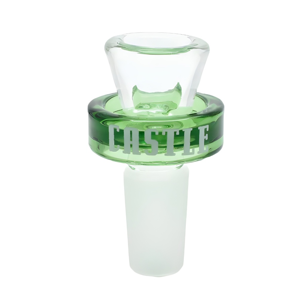 Puck Tab Thick Glass Bowl with Color from Castle Glass
