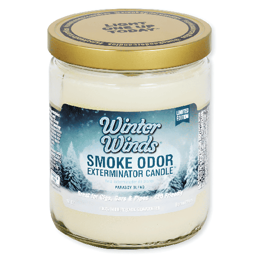 Smoke Odor Exterminator Candle - Winter Winds -Crisp Lemon & Eucalyptus Scent - 13oz