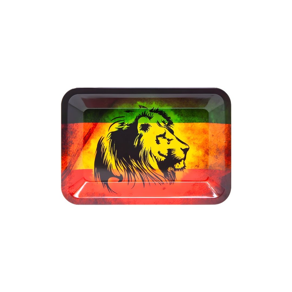 Lion Rasta Small Metal Rolling Tray – Reggae Vibes