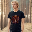 3D Majestic Solar Spirit Lion T-Shirt – Organic Cotton - Eco-Friendly - by Sanctum Fashion