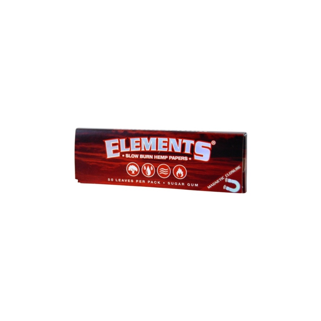 Element Red Slow Burning Hemp Rolling Papers 1 1/4