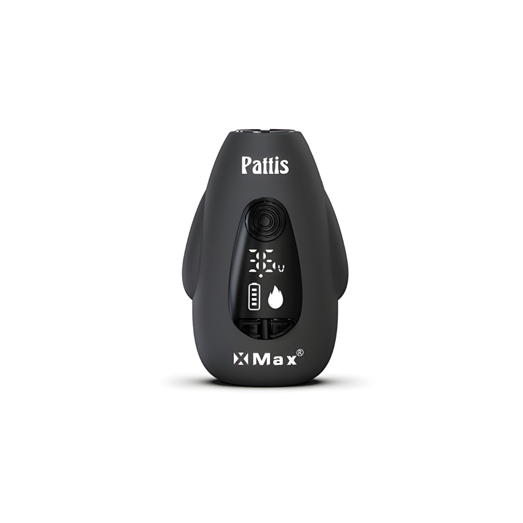 X-Max Pattis Mod - Batterie de Vape de 500mAh à Filetage 510 avec Tension Variable et Affichage LED