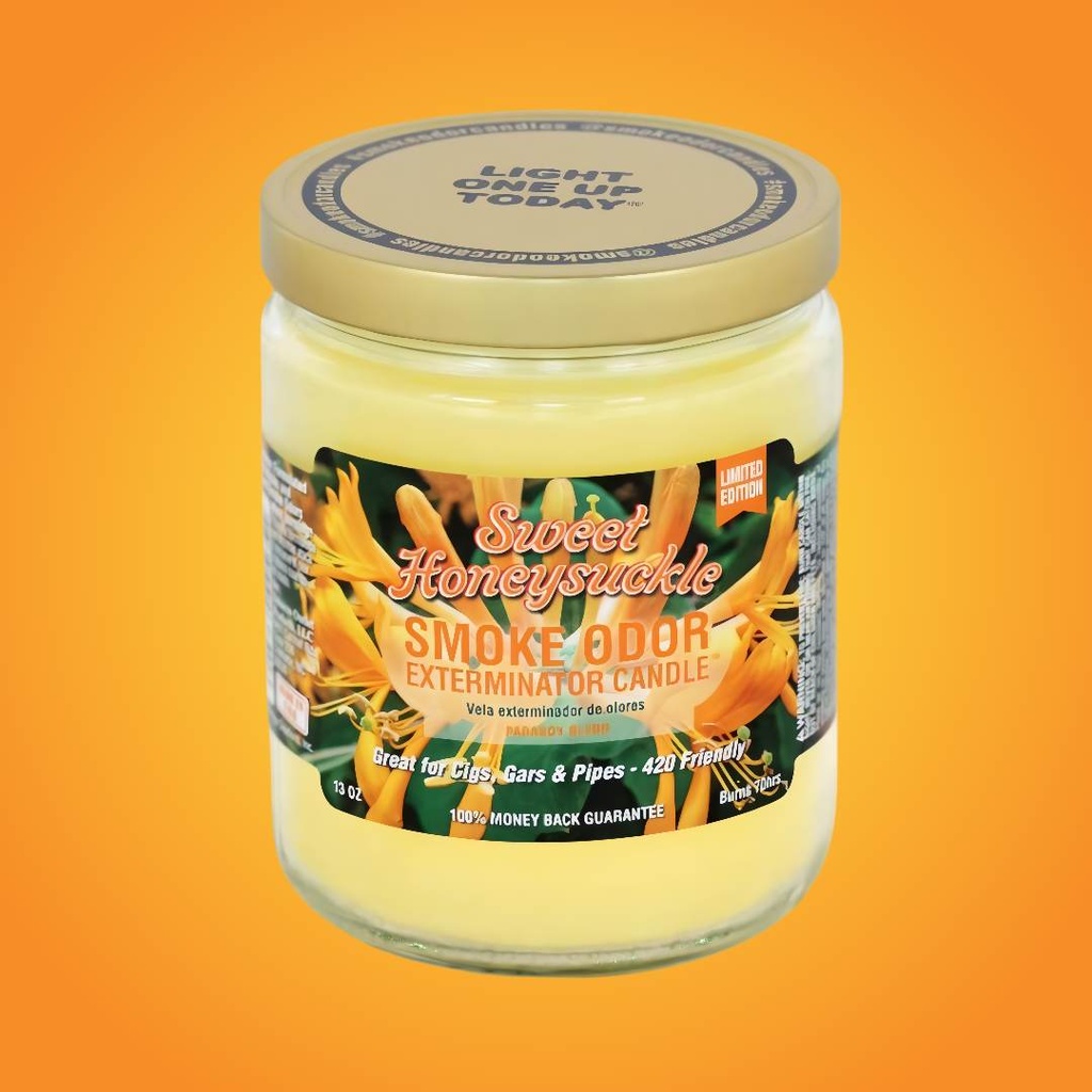 Vela Exterminadora de Olores de Humo Sweet Honeysuckle - Edición Limitada 13 oz