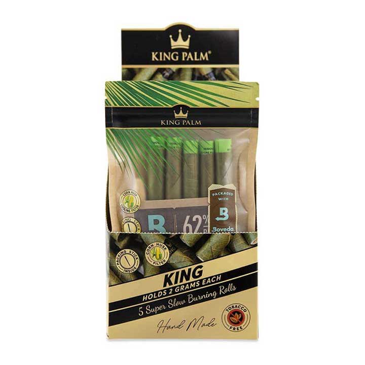 Roi Palm KS - 2g - Pré-Roulés avec Boveda - Boîte de 15 paquets