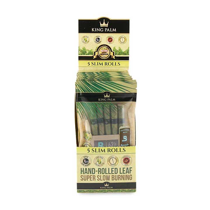 Roi Palm SLIM - 1,5g - Pré-roulés avec Boveda - Boîte de 15 paquets