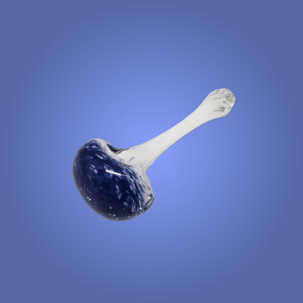 Pipa de Vidrio Blanco Frit con Cabeza de Color y Orificio Carb por Glass with Jeremy