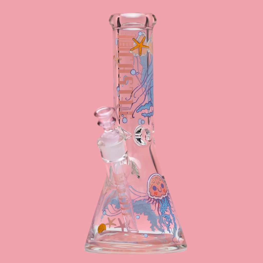 Medusa - Bong Tipo Beaker de Vidrio Ultra Resistente de 12 Pulgadas y 9mm de Castle Glassworks