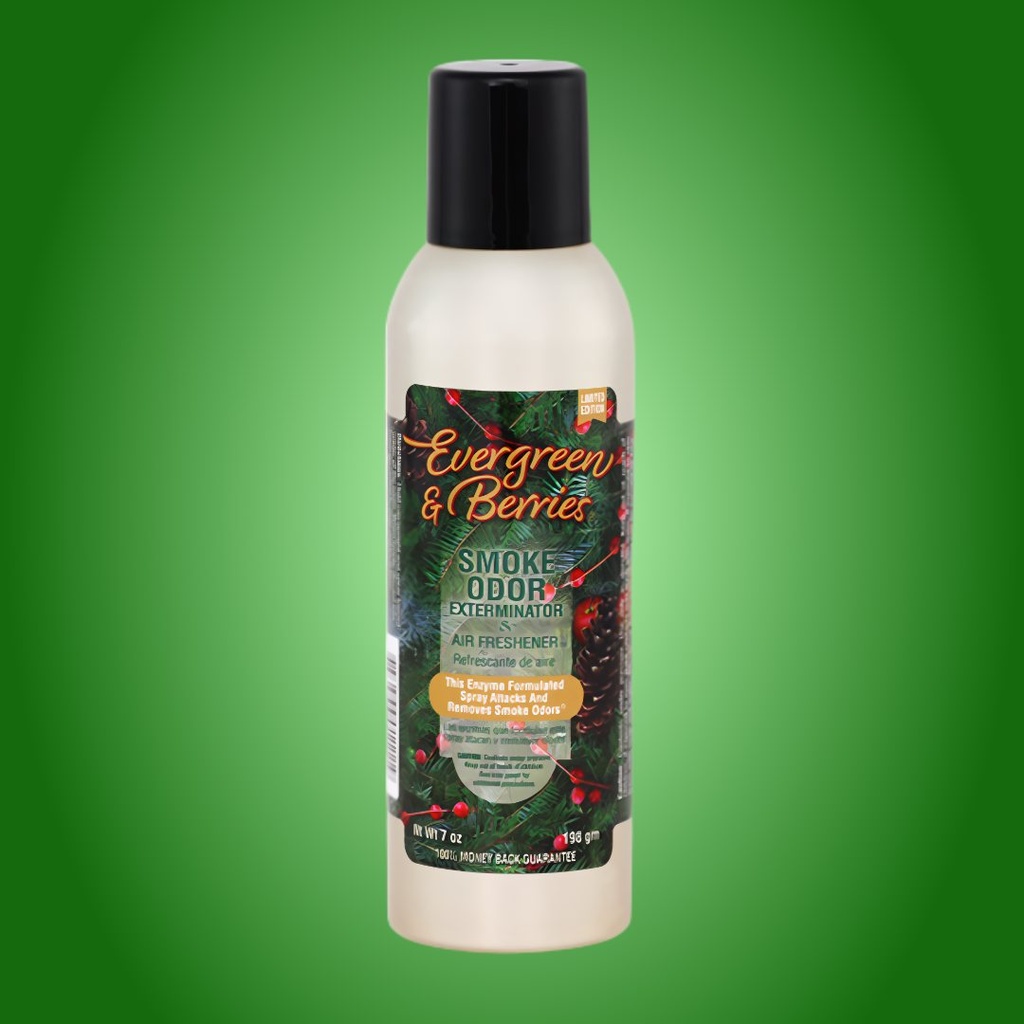 Evergreen and Berries Smoke Odor Exterminator Spray - Limited Edition - 7 oz