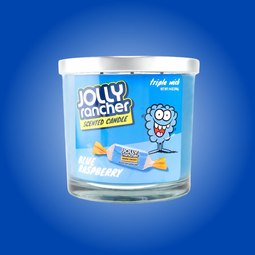 Vela Aromática Jolly Rancher Frambuesa Azul – Tres Mechas – 14 oz