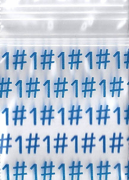 Blue #1 1.25x1.25 Inch Plastic Baggies 1000 pcs.